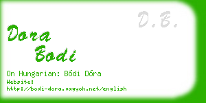 dora bodi business card